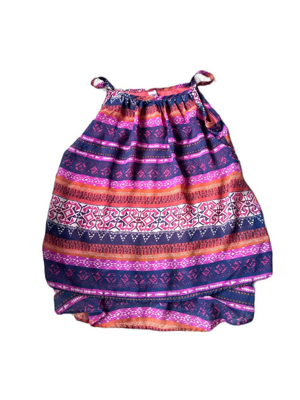 🎆🎇3for$9 Beautees Striped Boho Tank Top - Purple, Pink & Orange